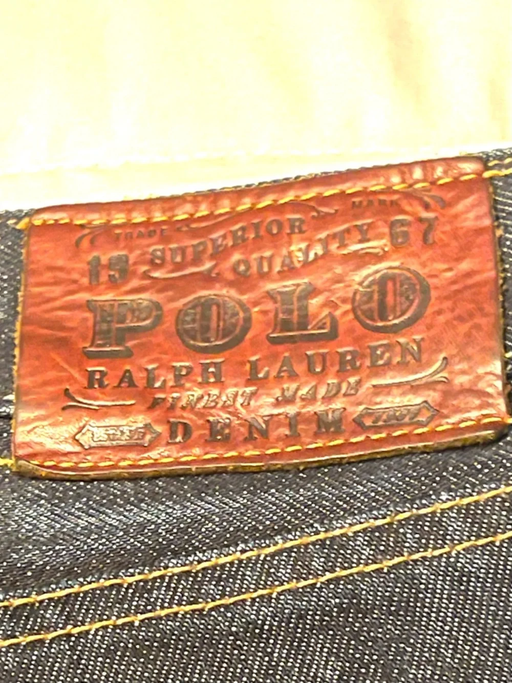 Polo Ralph Lauren Classic Fit 867 Men's Dark Indigo 100% Cotton Jeans-Size 34x30